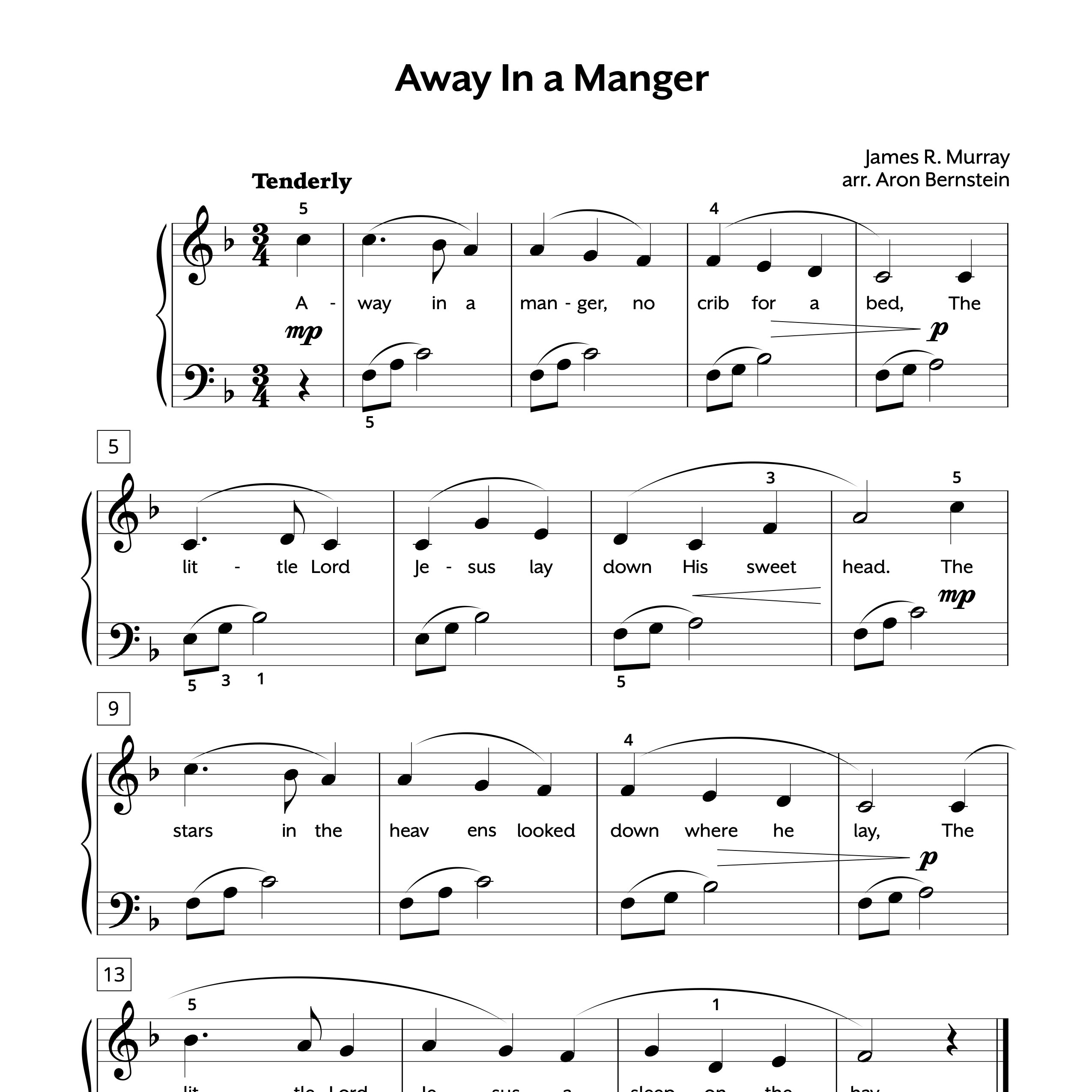 Away In a Manger Late Elementary Sheet Music