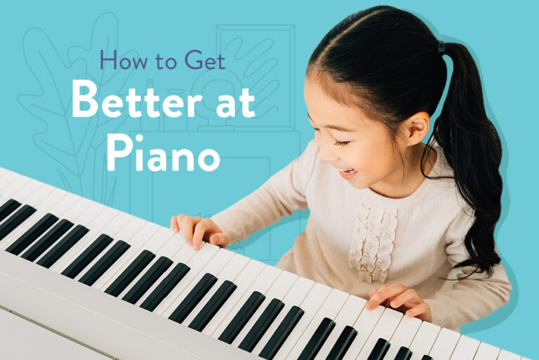 young child playing piano