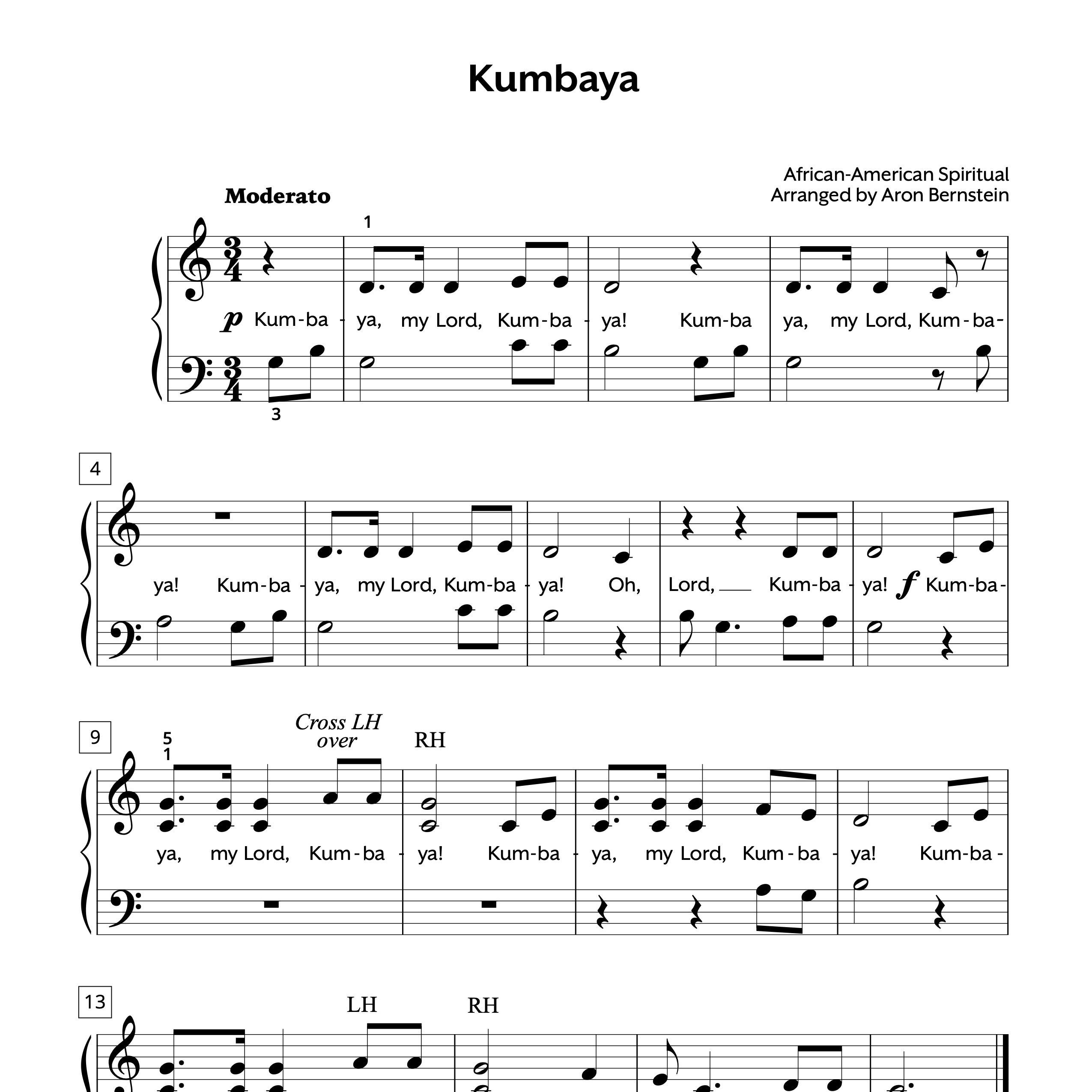 Kumbaya Elementary Sheet Music