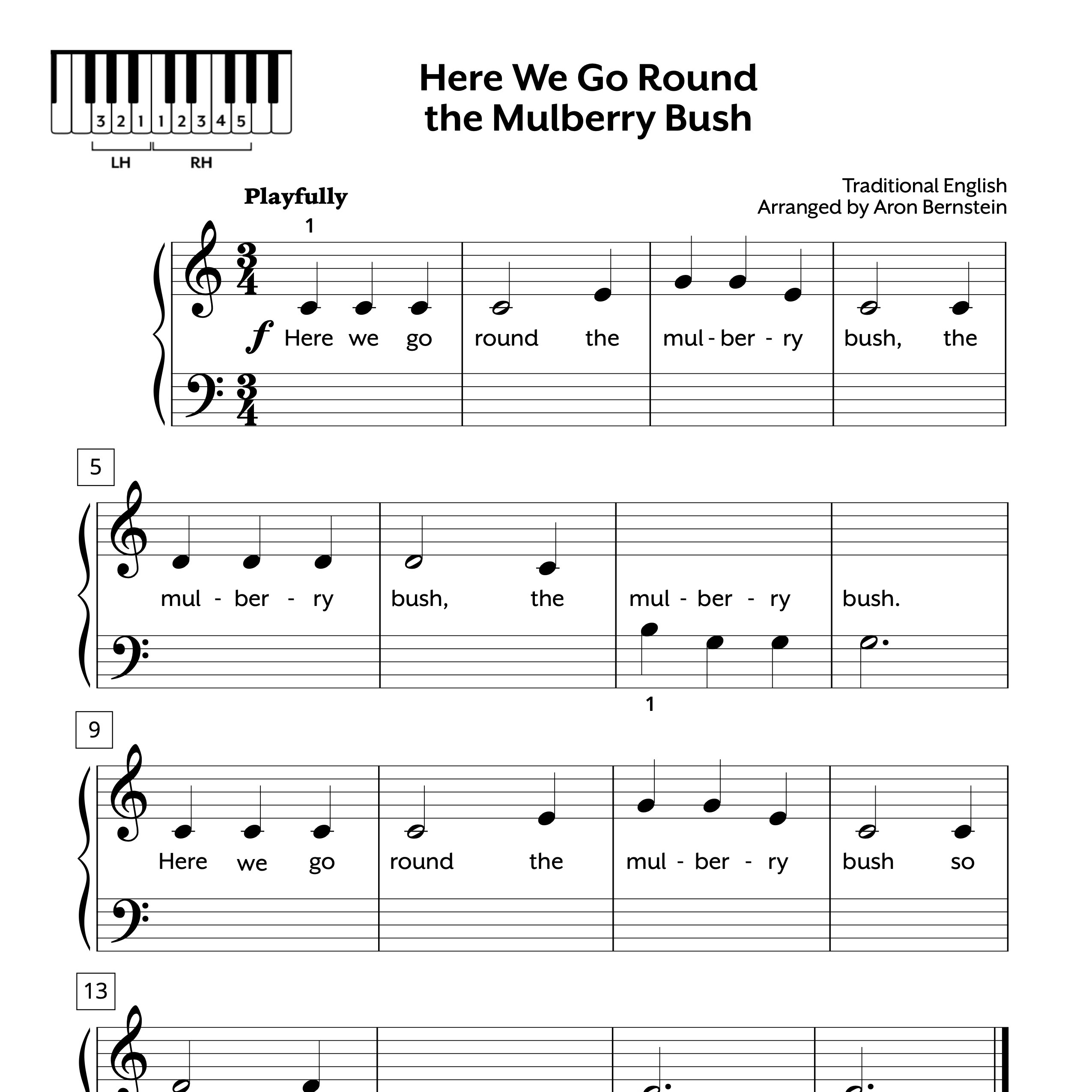 Here We Go Round the Mulberry Bush Sheet Music