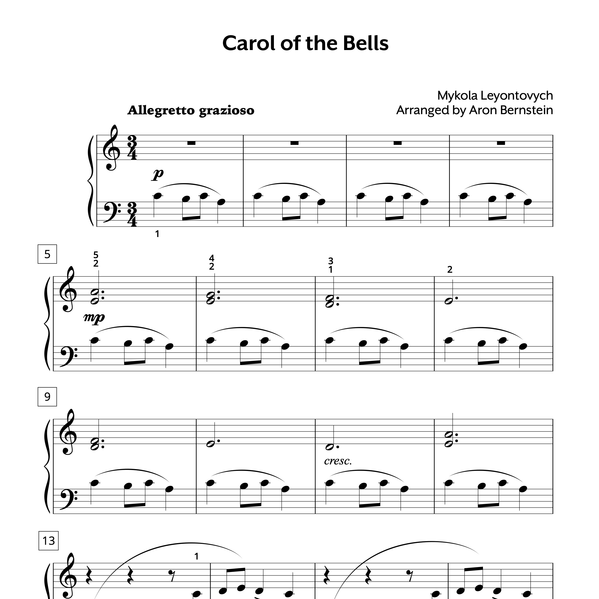 Christmas Elementary Carol of the Bells Individual Store Preview