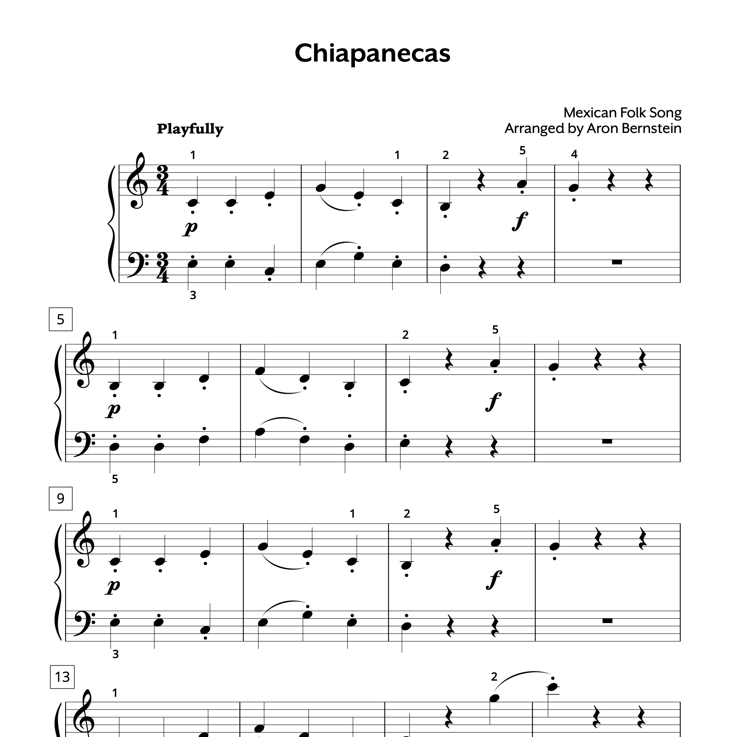 Chiapanecas Late Elementary Sheet Music