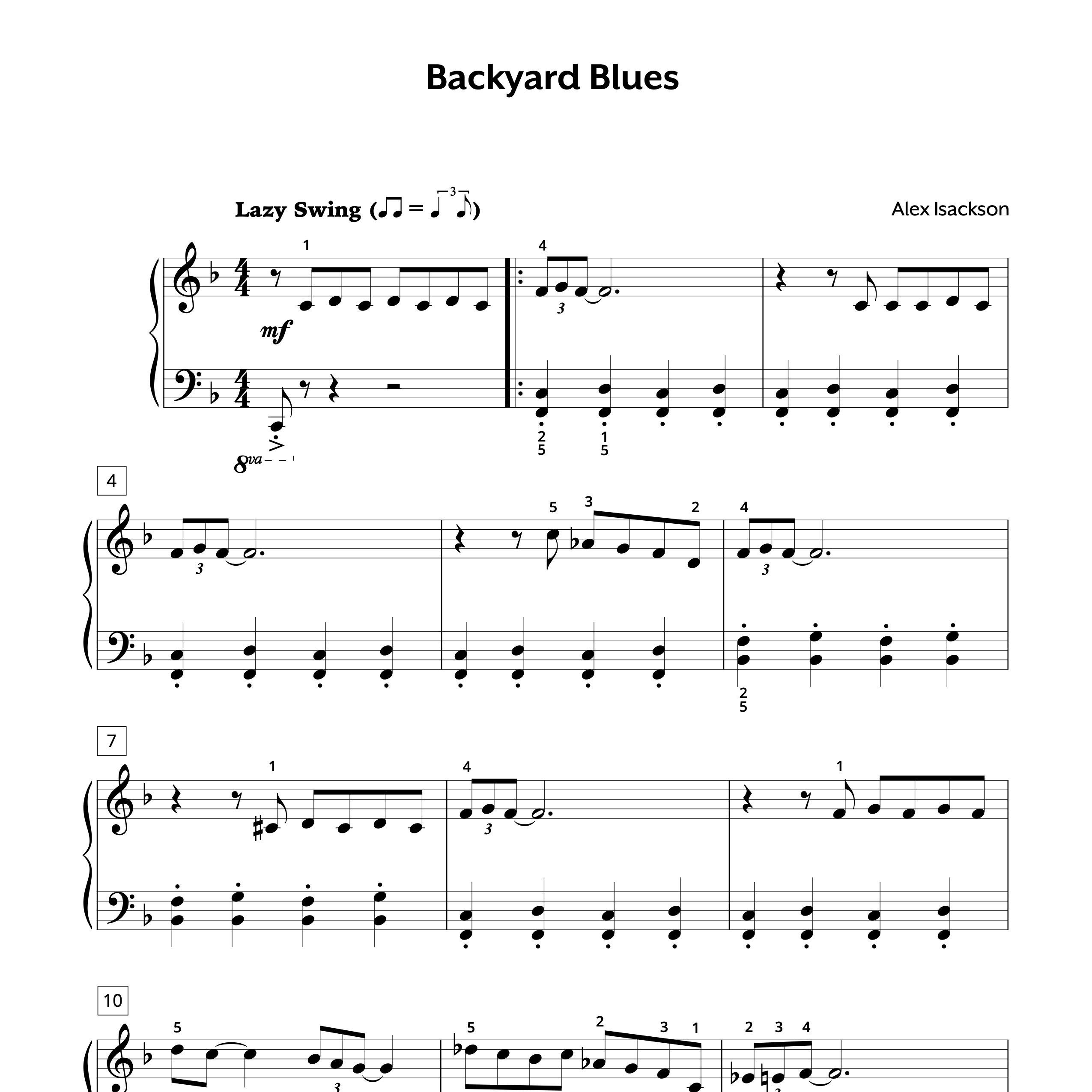 Backyard Blues Sheet Music