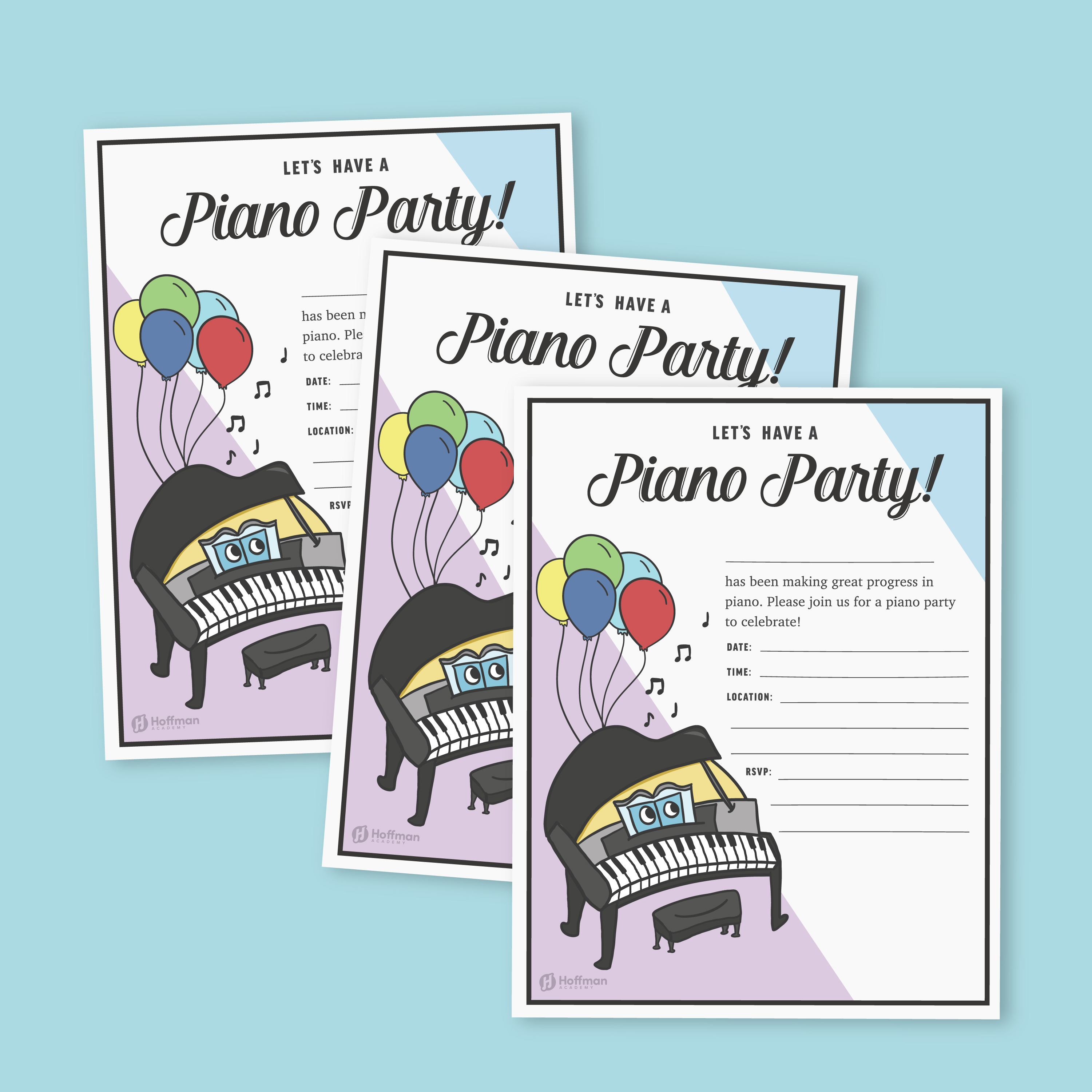 Piano Party Packet Store Preview